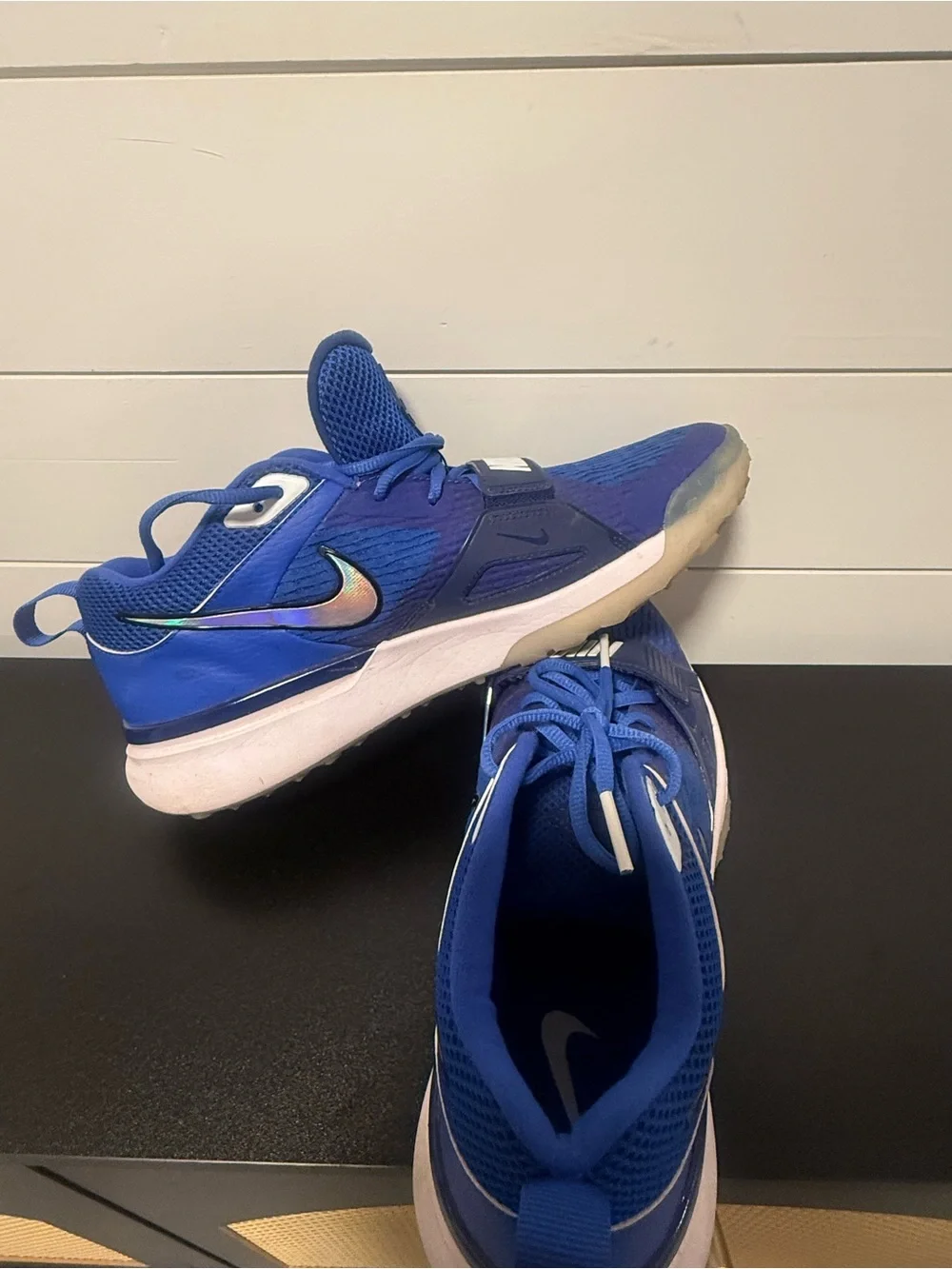 Nike Air Zoom Diamond Elite Mens 11 Blue Athletic baseball turf shoes